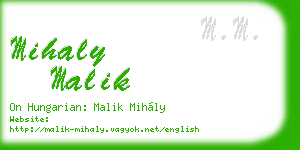 mihaly malik business card